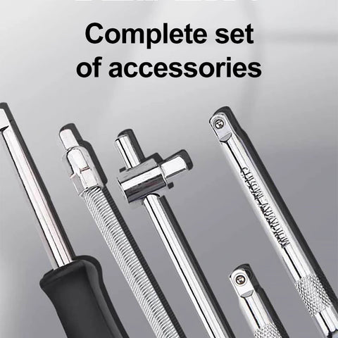 46PCS Ratchet Wrench Tool Set 1/4 Metric Socket Wrench Household Manual Repair Tools for Bike Repair