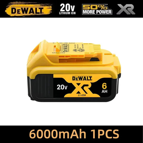 DeWalt battery with 20V lithium-ion technology on a white background