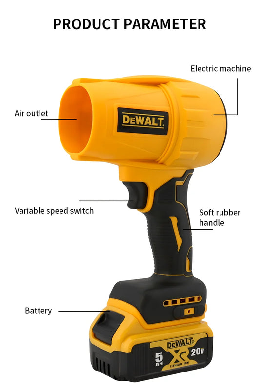 Dewalt 18V Brushless Electric Blower 30000RPM Violent Fan Blowing Car Dust Turbofan Charging Handheld Blower Tool carpenter tool