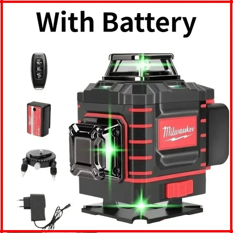 Milwaukee 3D/4D Laser Level 12/16 Lines Horizontal And Vertical Control 16 Lines 360° Self-leveling Laser Levels Power Tools