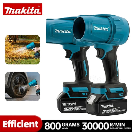 Makita 30000RPM Brushless High Power Turbo Fan Blowers Electric Handheld Jet Fan Snow Leaf Dust Blowing Tool for 18V Battery