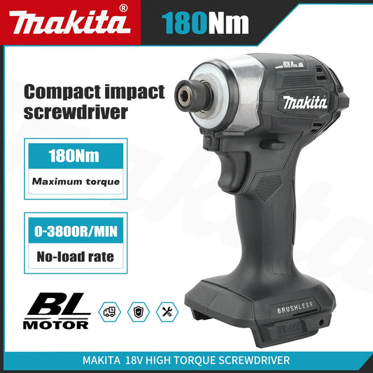 Makita DTD173 18V Cordless Impact Driver LXT BL Brushless Motor Electric Drill Wood/Bolt/T-Mode 180 N·M Rechargeable Power Tools