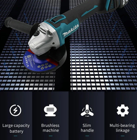 Makita DGA404 125mm Brushless Cordless Angle Grinder Rechargeable Lithium Electric (Tool Only)