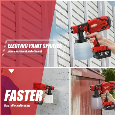 Milwaukee 800ML Paint Spray Gun Tank & 600W 39000 RPM Brushless Motor Auto Furniture Wall Car Sprayer For Milwaukee Battery