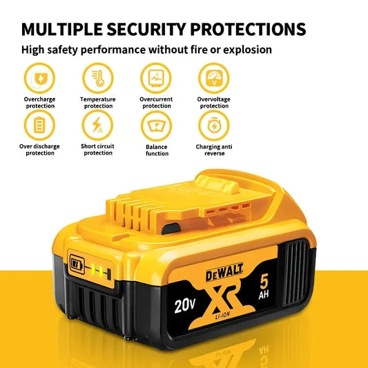 Original DEWALT battery 20V 2AH/5AH/6Ah & 60V-9AH rechargeable lithium-ion battery，DCB205 DCB201 DCB203 Power Tool battery. DEWALT 20V battery