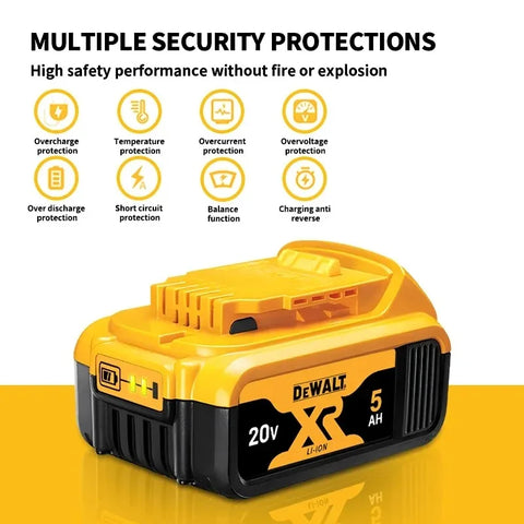 DEWALT battery 20V 2AH/5AH/6Ah & 60V-9AH rechargeable lithium-ion battery，DCB205 DCB201 DCB203 Power Tool battery. DEWALT 20V battery