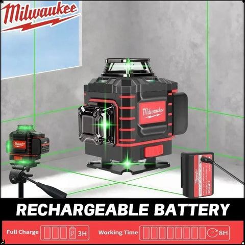 Milwaukee 3D/4D Laser Level 12/16 Lines Horizontal And Vertical Control 16 Lines 360° Self-leveling Laser Levels Power Tools