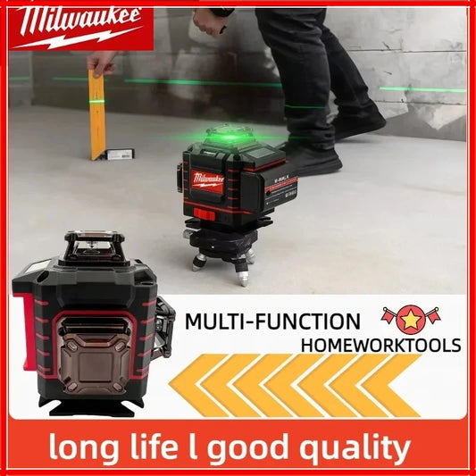 Milwaukee 3D/4D Laser Level 12/16 Lines Horizontal And Vertical Control 16 Lines 360° Self-leveling Laser Levels Power Tools