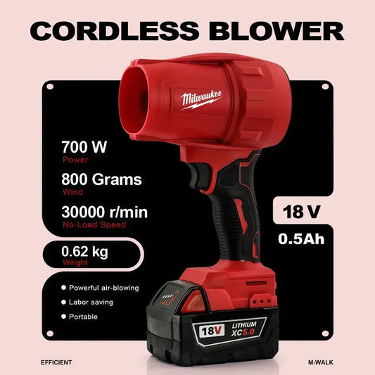 Milwaukee 30000r/min  Electric Air blower Super Strong Wind Force  18V Battery Cordless Pin Turbojet Fan Car Dust Removal Tool