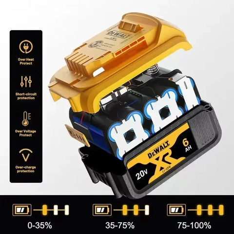 DEWALT battery 20V 2AH/5AH/6Ah & 60V-9AH rechargeable lithium-ion battery，DCB205 DCB201 DCB203 Power Tool battery. DEWALT 20V battery