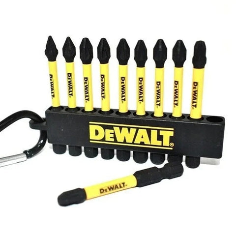 DEWALT DT7274 57mm 10pcs Mixed PH PZ Bit FLEXTORQ Screw Driving Keyring Dewalt Power Tool Accessories DT7274-QZ